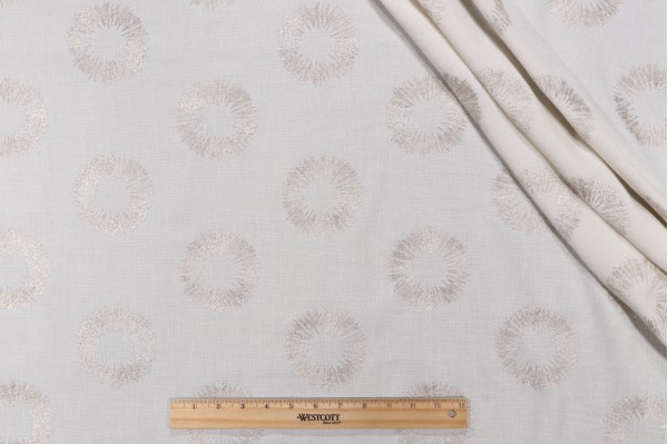 Solange Semi-Sheer Embroidered Drapery Fabric in Quartz