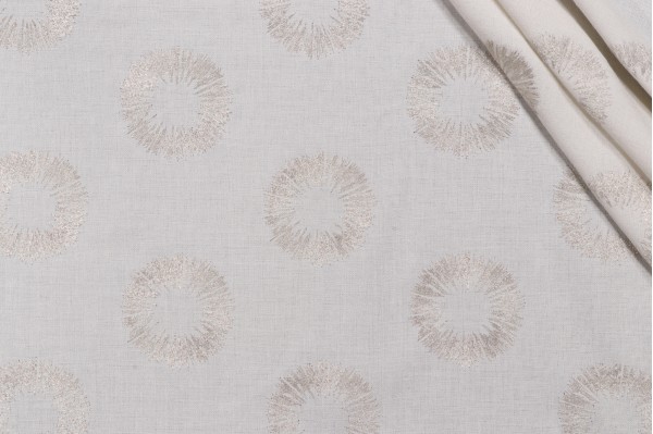 Solange Semi-Sheer Embroidered Drapery Fabric in Quartz