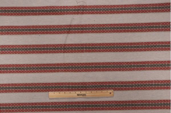 Crypton Motola High Performance Woven Upholstery Fabric in Crimson/Tan