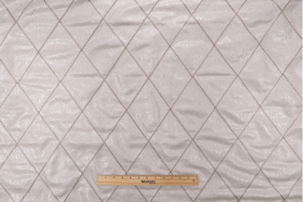 Starling Embroidered Drapery Fabric in Taupe