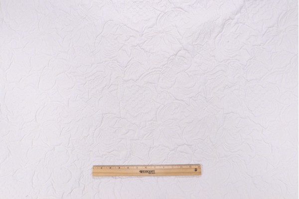 Flutter Quilted Matelasse Upholstery Fabric in Angora