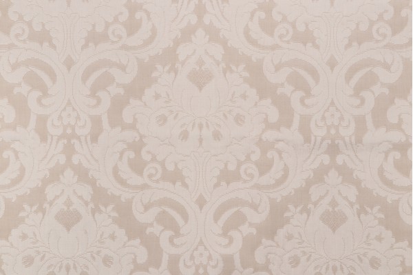 Scalamandre Messina Damask Matelasse Upholstery Fabric in Beige