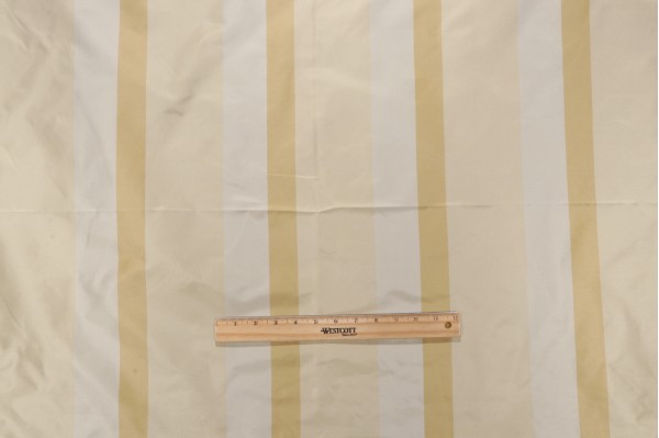 Scalamandre Sirneuse Stripe Silk Decorator Fabric in Cream/Gold