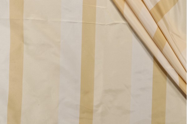 Scalamandre Sirneuse Stripe Silk Decorator Fabric in Cream/Gold