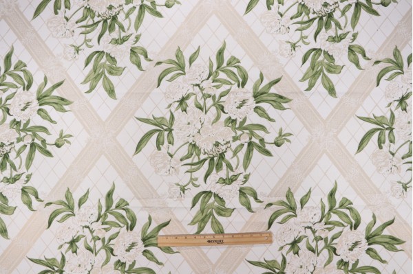 Scalamandre Peony Printed Drapery Fabric in Natural