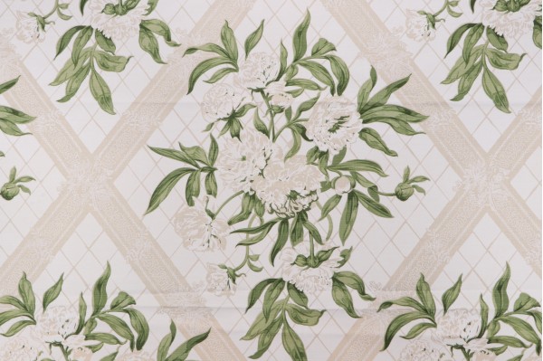 Scalamandre Peony Printed Drapery Fabric in Natural