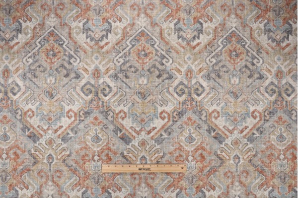 Covington Sutton Printed Cotton Blend Drapery Fabric in 196-Linen