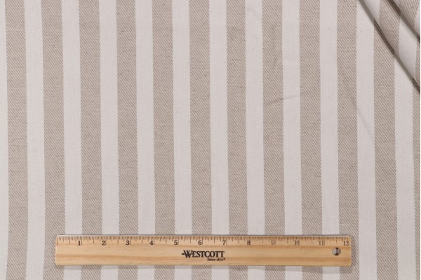 Scalamandre Wiltshire Stripe Woven Decorator Fabric in Stone