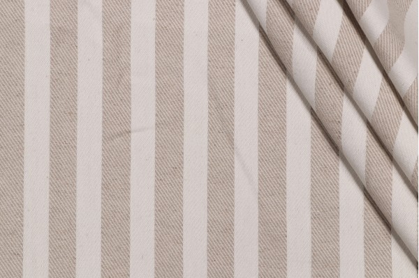 Scalamandre Wiltshire Stripe Woven Decorator Fabric in Stone