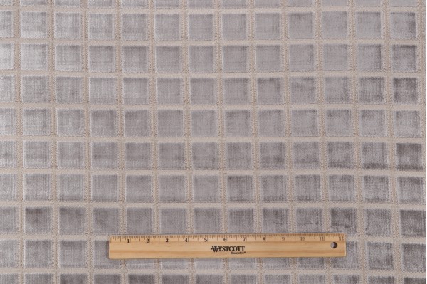 Alta Velvet Upholstery Fabric in Nickel