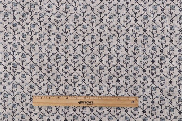 Savonna Printed Drapery Fabric in Aqua