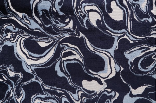 Splash Velvet Upholstery Fabric in Indigo