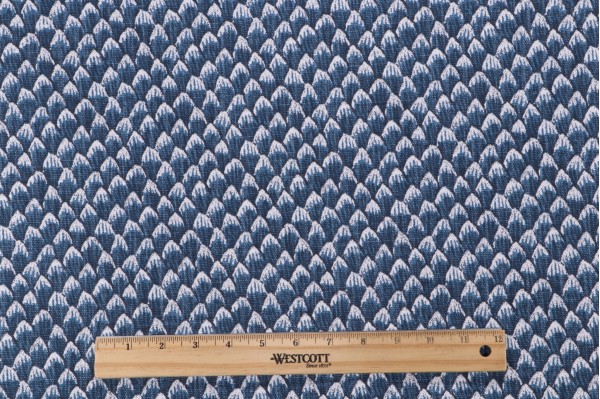 Lacefield Petals Printed Cotton Blend Drapery Fabric in Cobalt