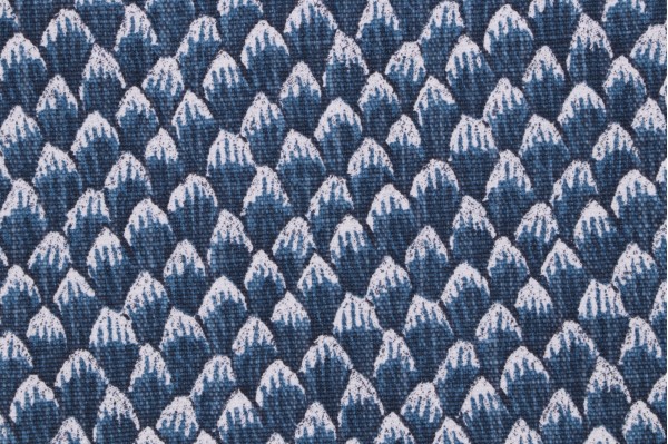 Lacefield Petals Printed Cotton Blend Drapery Fabric in Cobalt