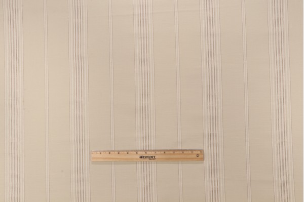 Fonthill Rayure Marly Woven Upholstery Fabric in Beige