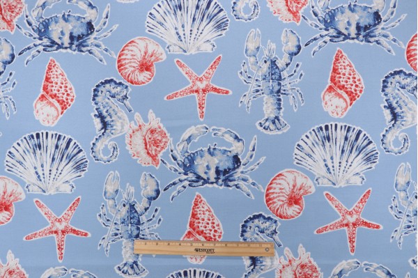 Bryant Fabrics Acapulco Multi Printed Polyester Outdoor Fabric in Surf 