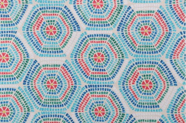 Bryant Fabrics Villa Mosaic Printed Polyester Outdoor Fabric in Confetti 