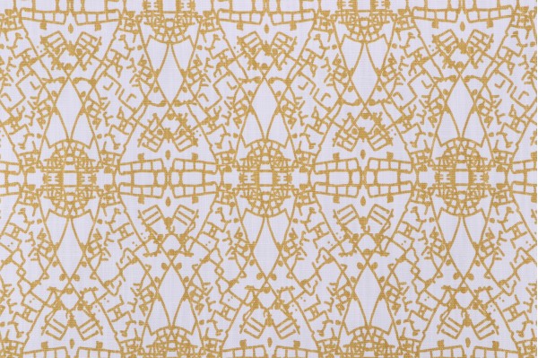 Sample of Lacefield Caledonia Printed Cotton Blend Drapery Fabric in Tuscan Sun 