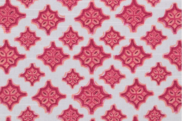 Lacefield Trevi Printed Cotton Drapery Fabric in Mulberry 