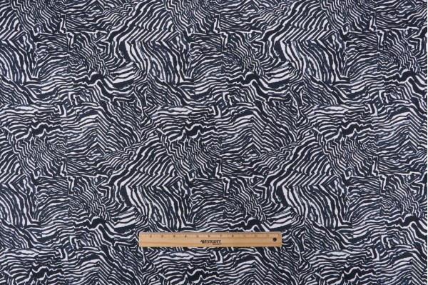 Sample of Lacefield Agate Printed Cotton Blend Drapery Fabric in Cadet 