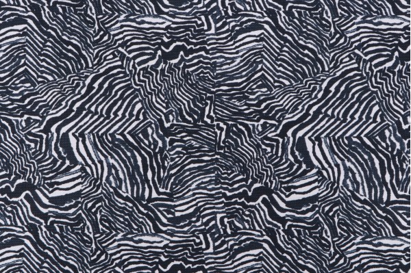 Sample of Lacefield Agate Printed Cotton Blend Drapery Fabric in Cadet 