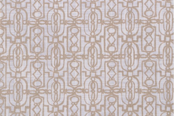 Lacefield Lucia Printed Cotton Drapery Fabric in Gold 