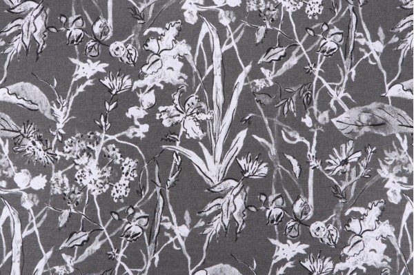 Lacefield Garden Party Printed Cotton Blend Drapery Fabric in Ink 