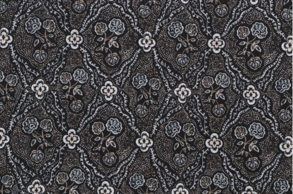 Crypton High Performance Printed Chenille Upholstery Fabric in Ebony