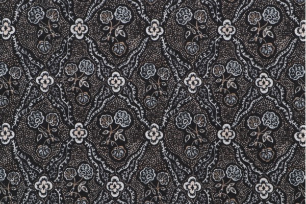 Crypton High Performance Printed Chenille Upholstery Fabric in Ebony