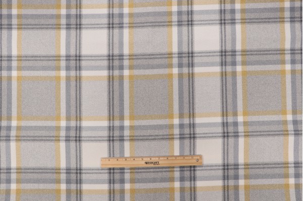 Master Fabrics Tartan Woven Upholstery Fabric in Dandelion