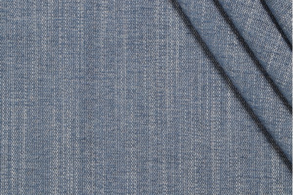 1 Yard Crypton Castle High Performance Woven Chenille Upholstery Fabric in Denim