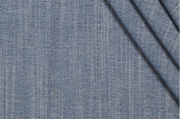Crypton Castle High Performance Woven Chenille Upholstery Fabric in Denim
