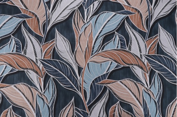 Click for 3.13 Yards Kitt Printed Drapery Fabric in Indigo Kitt Printed Drapery Fabric in Indigo