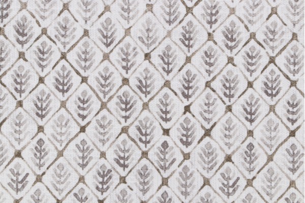 Fabricut Kendall Wilkinson Saranac Printed Cotton Drapery Fabric in Pewter