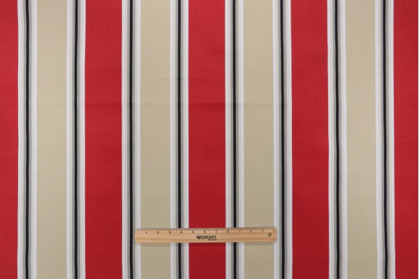 Bryant Fabrics Belcourt Stripe Printed Polyester Outdoor Fabric in Bistro