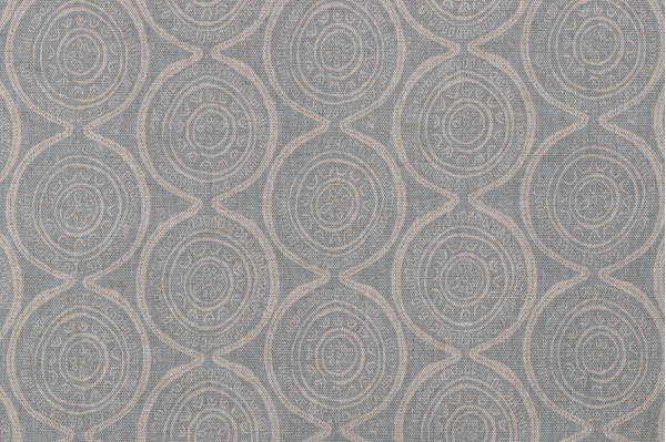 Lacefield Atlas Printed Cotton Blend Drapery Fabric in Swedish Blue