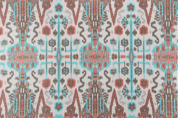Lacefield Bombay Printed Cotton Drapery Fabric in Mango