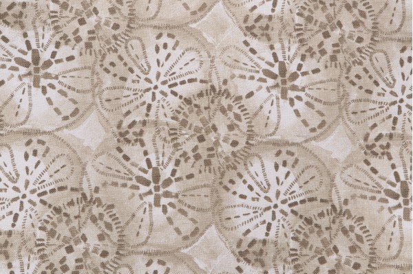 Lacefield Sand Dollar Printed Cotton Blend Drapery Fabric in Sand