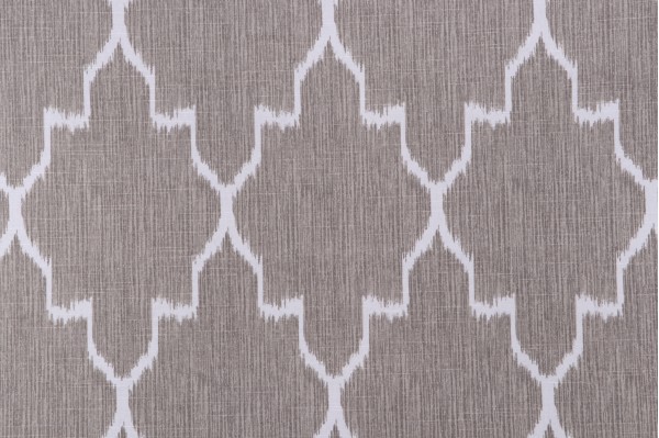 Lacefield Monaco Printed Cotton Drapery Fabric in Linen