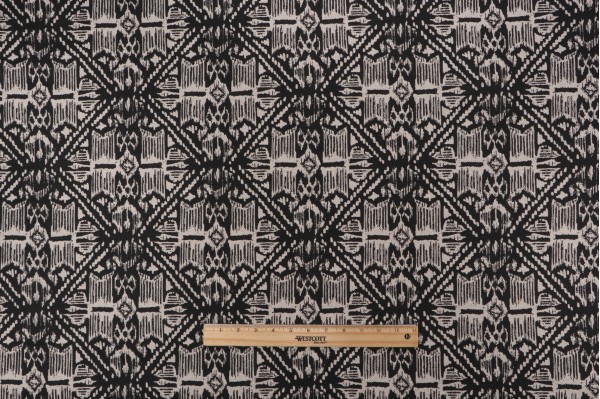 Click for 1 Yards Lacefield Havana Printed Cotton Blend Drapery Fabric in Granite Lacefield Havana Printed Cotton Blend Drapery Fabric in Granite