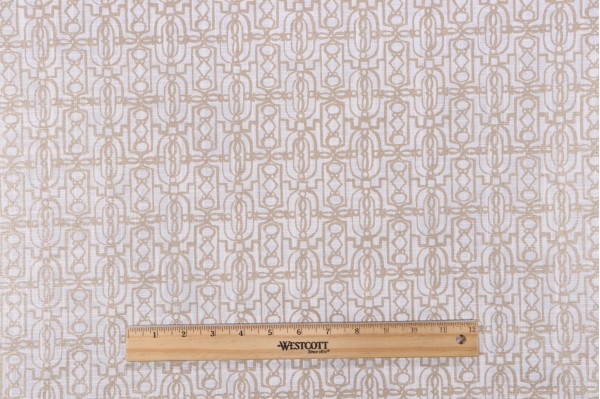 Lacefield Lucia Printed Cotton Drapery Fabric in Gold