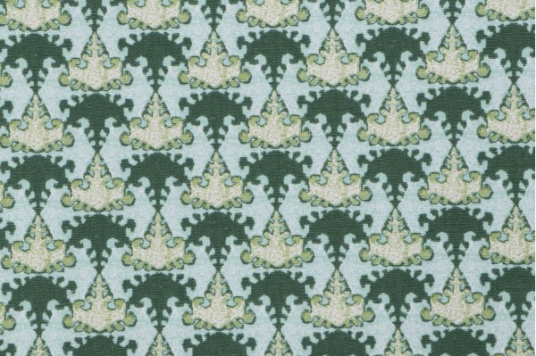 Lacefield Tessa Printed Cotton Drapery Fabric in Cucumber