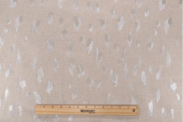Lacefield Asher Printed Linen Blend Drapery Fabric in Chalk
