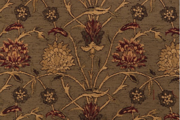 Fonthill Templeton Chenille Tapestry Upholstery Fabric in Greige