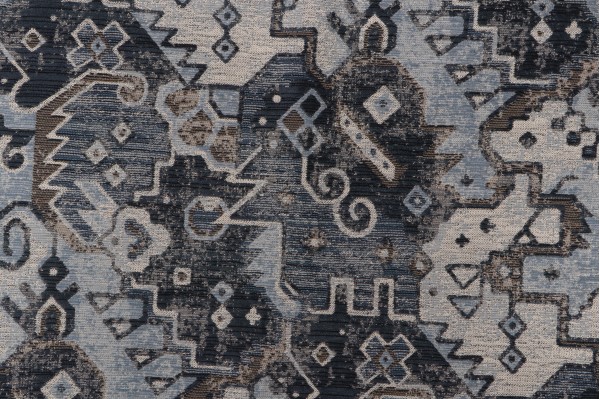 Crypton Jarrah High Performance Chenille Tapestry Upholstery Fabric in Midnight