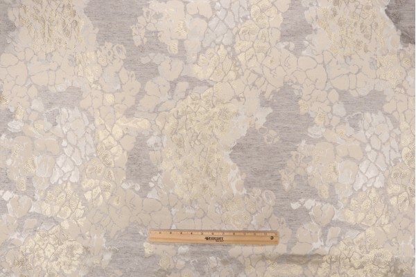 Click for 1.38 Yards Gabbro Damask Decorator Fabric in Zinc Gabbro Damask Decorator Fabric in Zinc