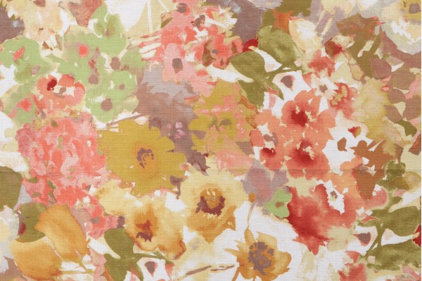 1 Yard Mill Creek Margalo Printed Cotton Drapery Fabric in Autumn