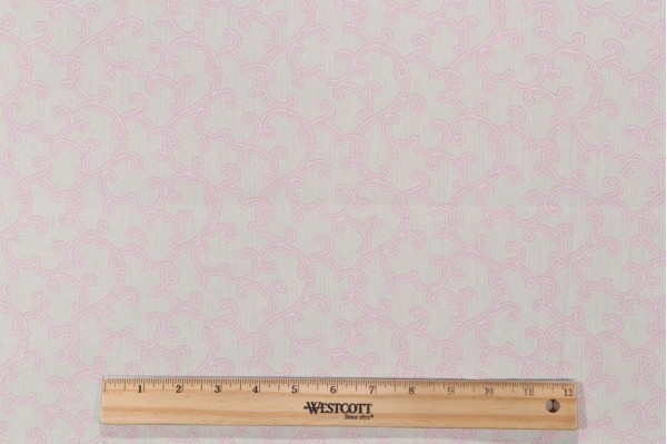 Charlotte Moss Beryl Printed Cotton Drapery Fabric in Rose for Fabricut