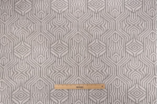 Combs Woven Chenille Upholstery Fabric in Smoke