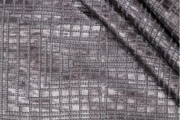 Click for 6.5 Yards Josey Embroidered Decorator Fabric in Slate Blue Josey Embroidered Decorator Fabric in Slate Blue